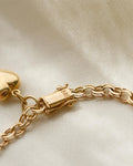 Gorg Bismarck Chain with Puffy Heart 14K Gold 1966