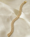 Sublime Jumbo HerringBone Bracelet 18K Gold 1961