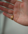 Incredible 11 Grams Heavy Floral Wedding Band 18K Gold 1963