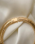 High Carat Mid Century Link Bracelet 19K Gold 1950s