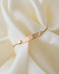 Small Wrist Name Plate Bracelet 18K Gold 1980