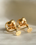 Beautiful Mid Century Knot Earrings 18K Gold