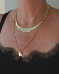 The Sexiest Sublime Danish Vintage 14K Gold Geneva Variation Link Necklace