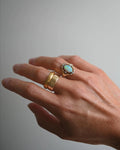 Free Downsizing! Rare Wide Weddning Band 18K Gold Sizeable to Any Size