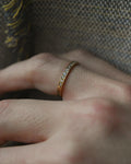 Sweet Old Stacking Band w Diamonds 18K Gold 1960 Sweden