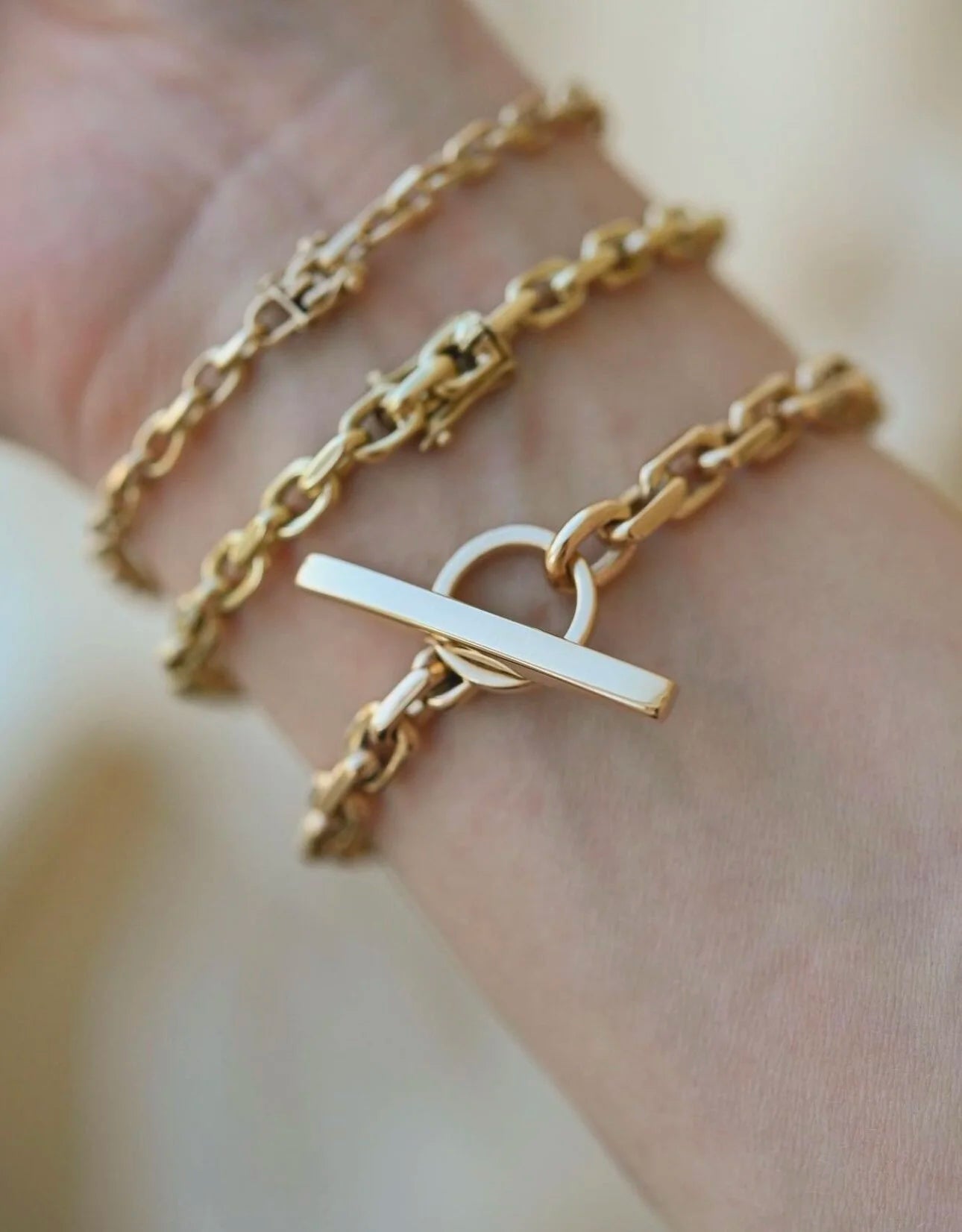 Gorgeous Danish Vintage Bracelets 14K Gold Mid 1900s