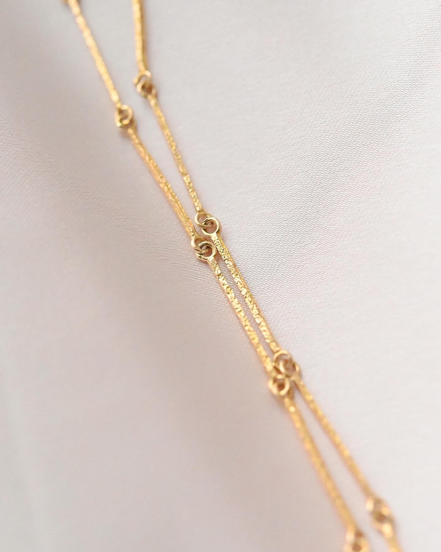 Stunning Finnish Vintage Bar Link Nekclace 14 Gold Mid 1900s