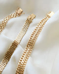 Super Rare Swedish Vintage Brick Link Bracelet 18K Gold 1964