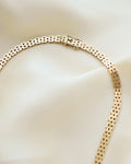 Beautiful Danish Brick Link Necklace by John Viggo Andersen 14K Gold 1960s