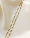 Twisted Vintage Curb Link Chain 14K Gold