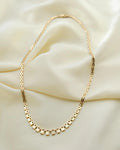 Beautiful Baby Brick Link Necklace 14K Gold 1960s