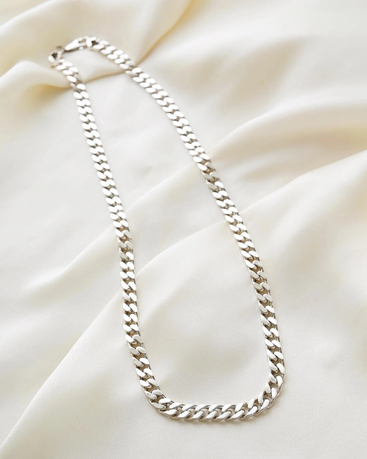 Super Heavy Curb Link Chan 20.5 Inches Sterling Silver