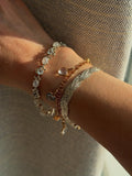 Gorg Vintage Silver Braided Florentine Pattern Bracelet Sterling Silver Denmark Mid 1900s