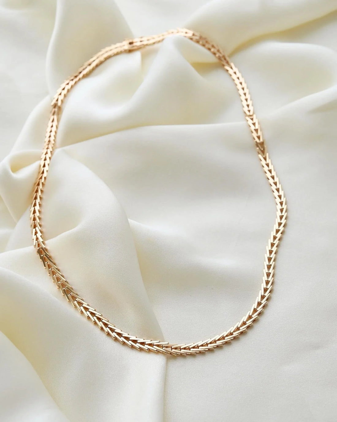 Gorg Rare Lenght Danish Vintage Geneva Link Necklace 14K Gold