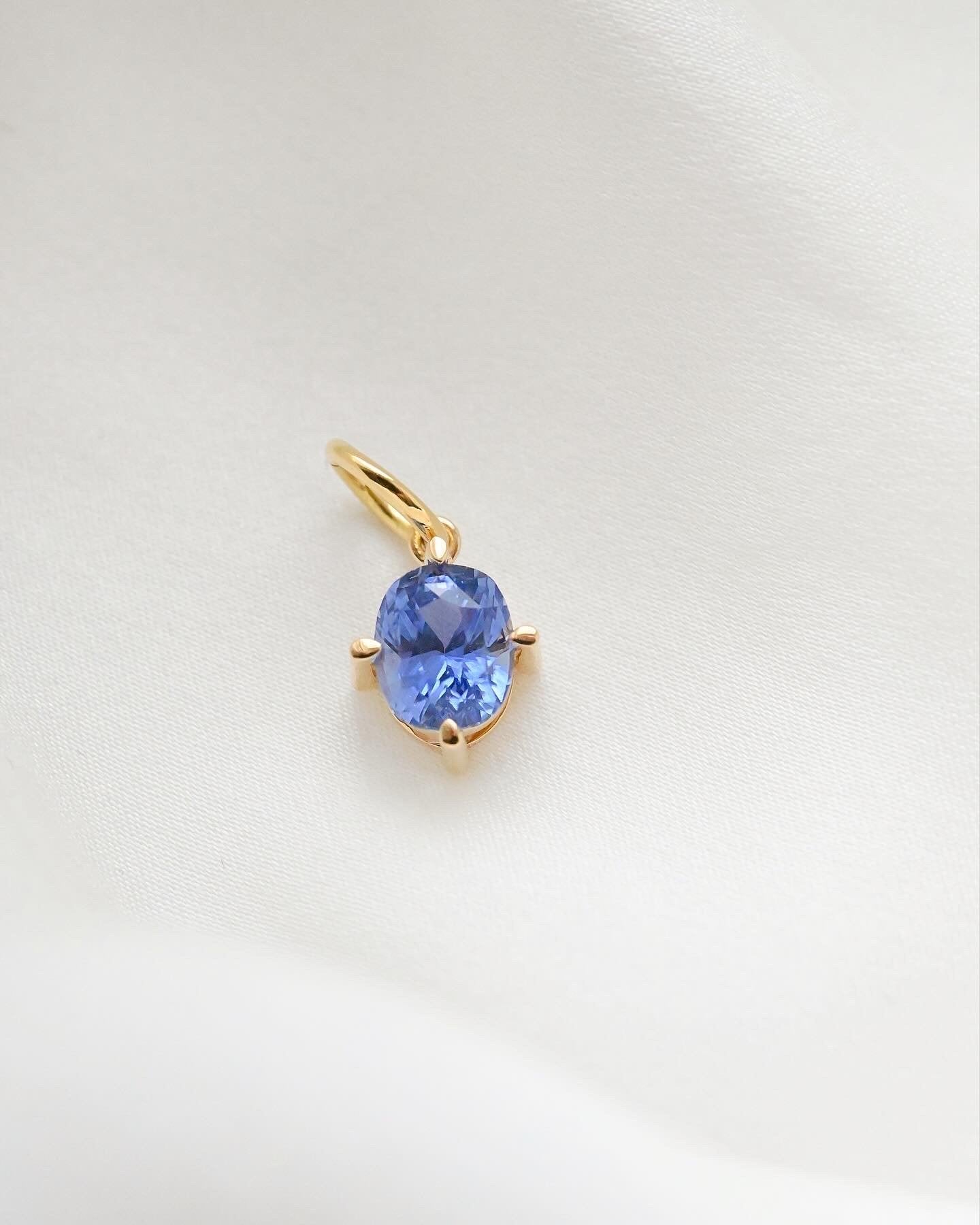 OMJ FINE JEWELRY : Cotton Candy Charms All Natural Untreated Sapphire Diamond and Tourmaline 18K Gold