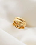 Extraordinary Beautiful Italian Serpent Ring w White and Pink Tourmalines 18K Gold 1940s