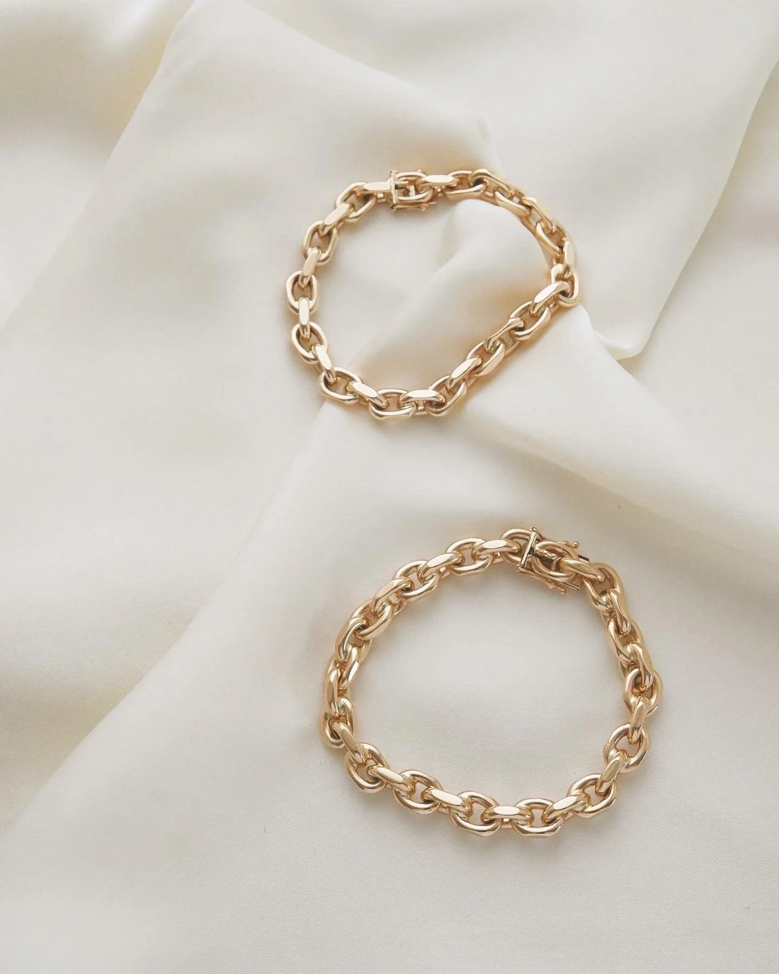 6.25 Inches Big Chunky Danish Anchor Link Bracelet 14K Gold