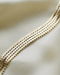 Amazing Danish Vintage Double Row Geneva Bracelet 14K Gold
