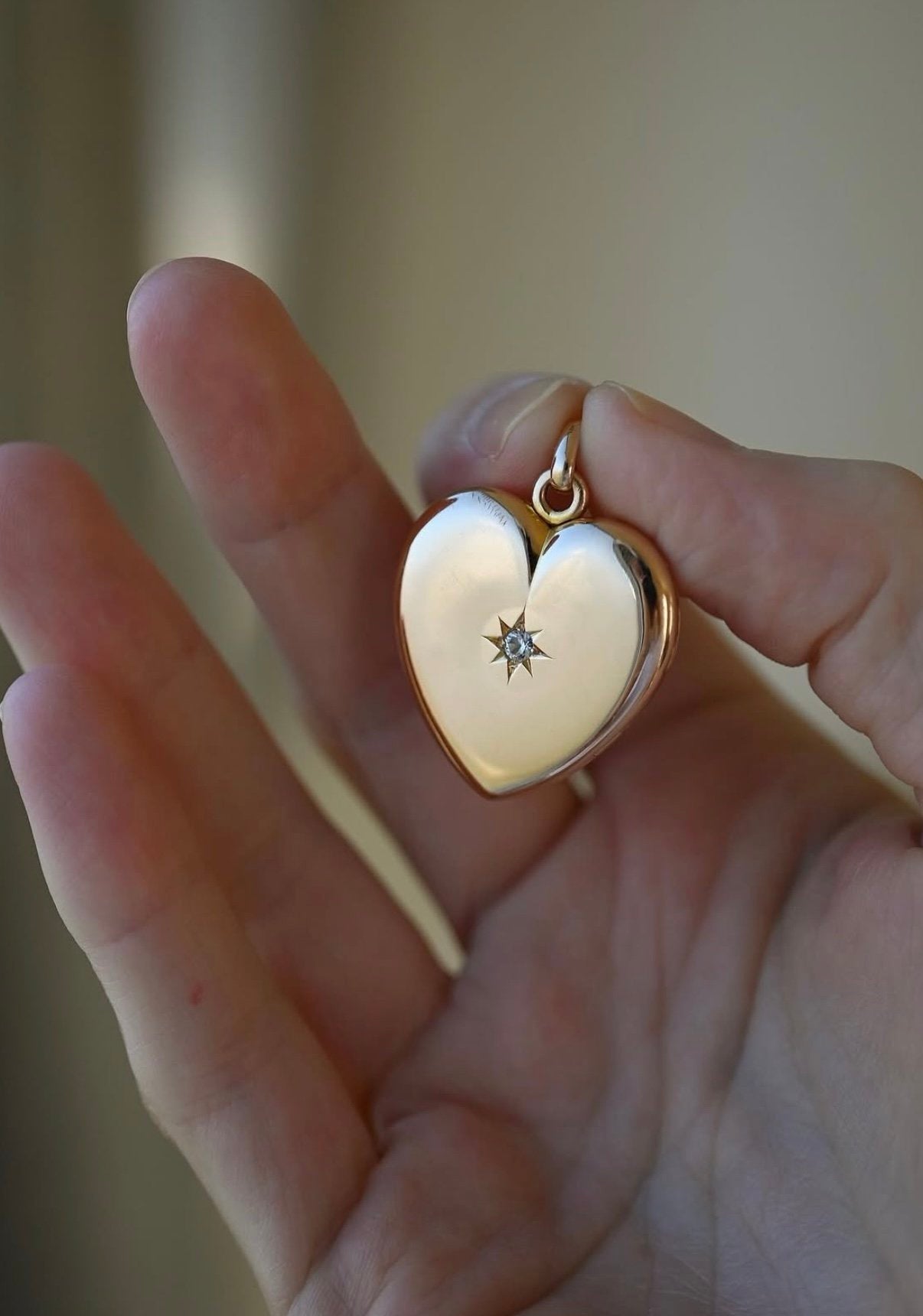 From My Personal Collection: The Perfect Rare Heart Locket Antique 14K Gold Sweden 1910s