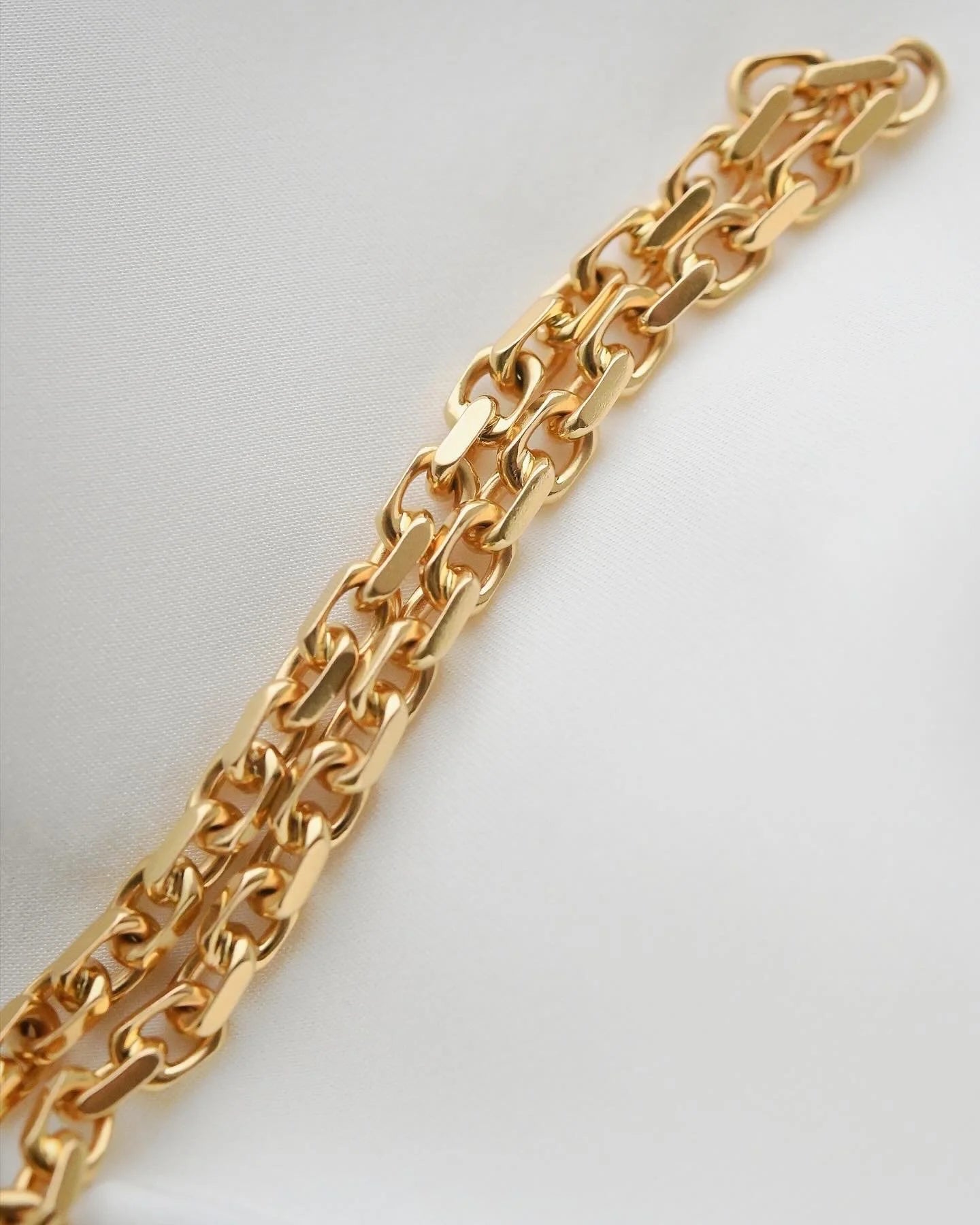 Extraordinary HEAVY 80 Years Old Watch Chain 18K Gold Sweden 1940s