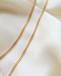 Beautiful 20 Inches Italian Vintage Curb Link Chain 18K Gold