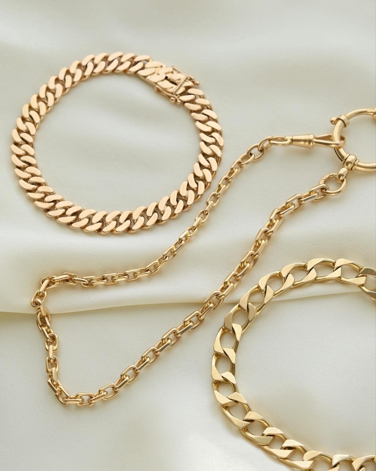 Rosy Toned 1963 Curb Link Bracelet 18K Gold