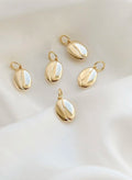 OMJ FINE JEWELRY : The Heavy Good Luck Coffee Bean Pendant 14K Gold Denmark