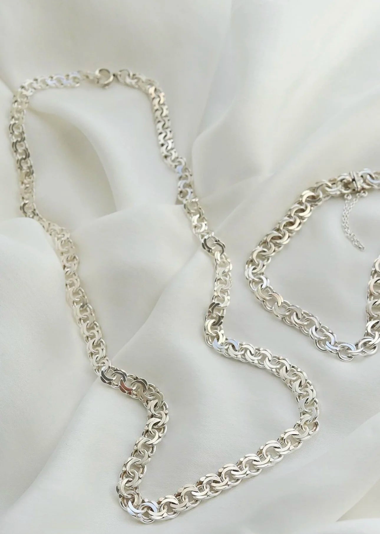 Fully Hallmarked Vintage Bismarck Silver Link Chain 1947 Sweden