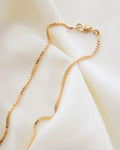Rare Long Thick Vintage Box Chain Necklace 18K Gold