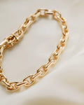 Big Fat Biker Link Bracelet Danish Vintage 38 Grams 14K Gold