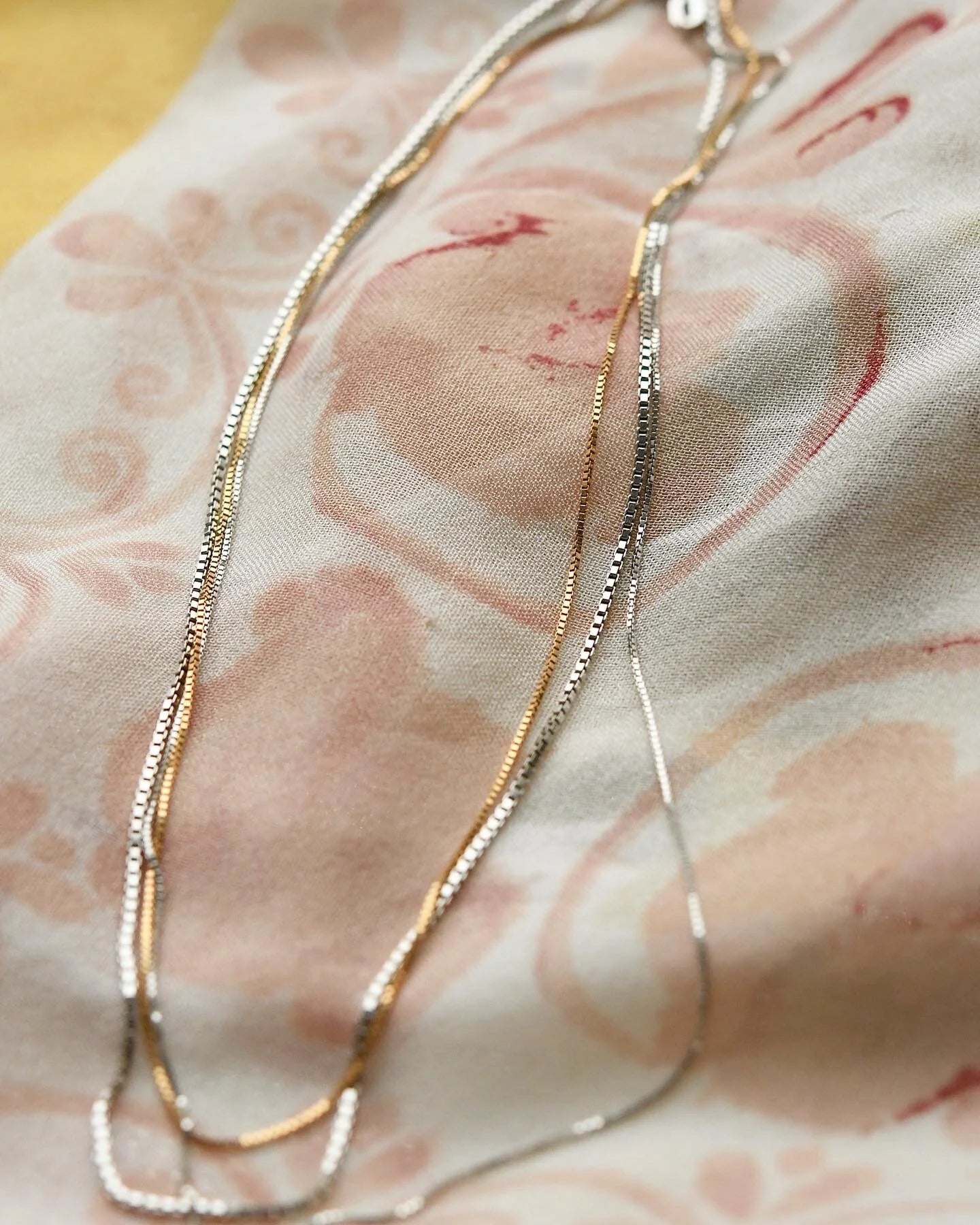 Free shipping! Vintage Box Chain 18K Rose Gold