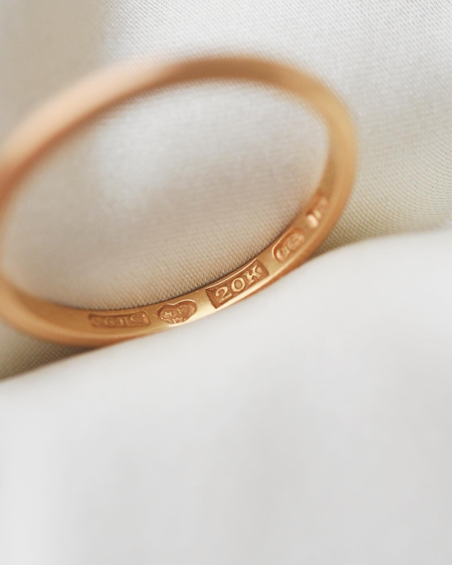 Anna and Arthurs 1930s 20K Rose Gold Bands