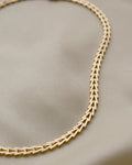 Danish Vintage Geneva Link Chain 14K Gold 1970s