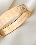 Special Vintage Engraved Bangle 18K Gold 1951