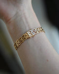 Sublime Swedish V Link Bracelet 18K Gold 1966