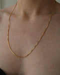 Classic Long 23 Inches 1980s Box Chain 18K Gold