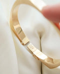 Sculptural Danish Vintage Bangle 14K Gold