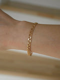 The Prettiest Of Them All Vintage Bracelet w Heart Charm 18K Gold Mid 1900s