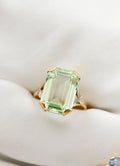 Incredible Mid Century Swedish Vintage Green Spinel Ring 18K Gold