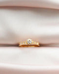 Stunning Princess Solitaire Diamond Ring Sixze 6.75 18K Gold
