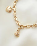 Cute 26 Grams Chunky Danish Vintage Charm Bracelet 14K Gold 1980
