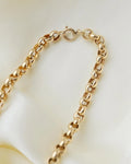Antique 19 Inches Rolo Link Chain 18K Gold 1800s