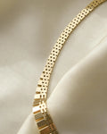 Sublime Danish Vintage Brick Link Necklace 16.1 Inches 1970s