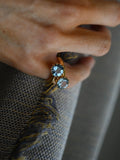 Incredible Vintage Toi Et Moi AQUAMARINE Ring 14K Gold Danish Mid Century