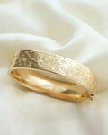 Danish Engraved Bangle by Carl Anton Koch 14K Gold