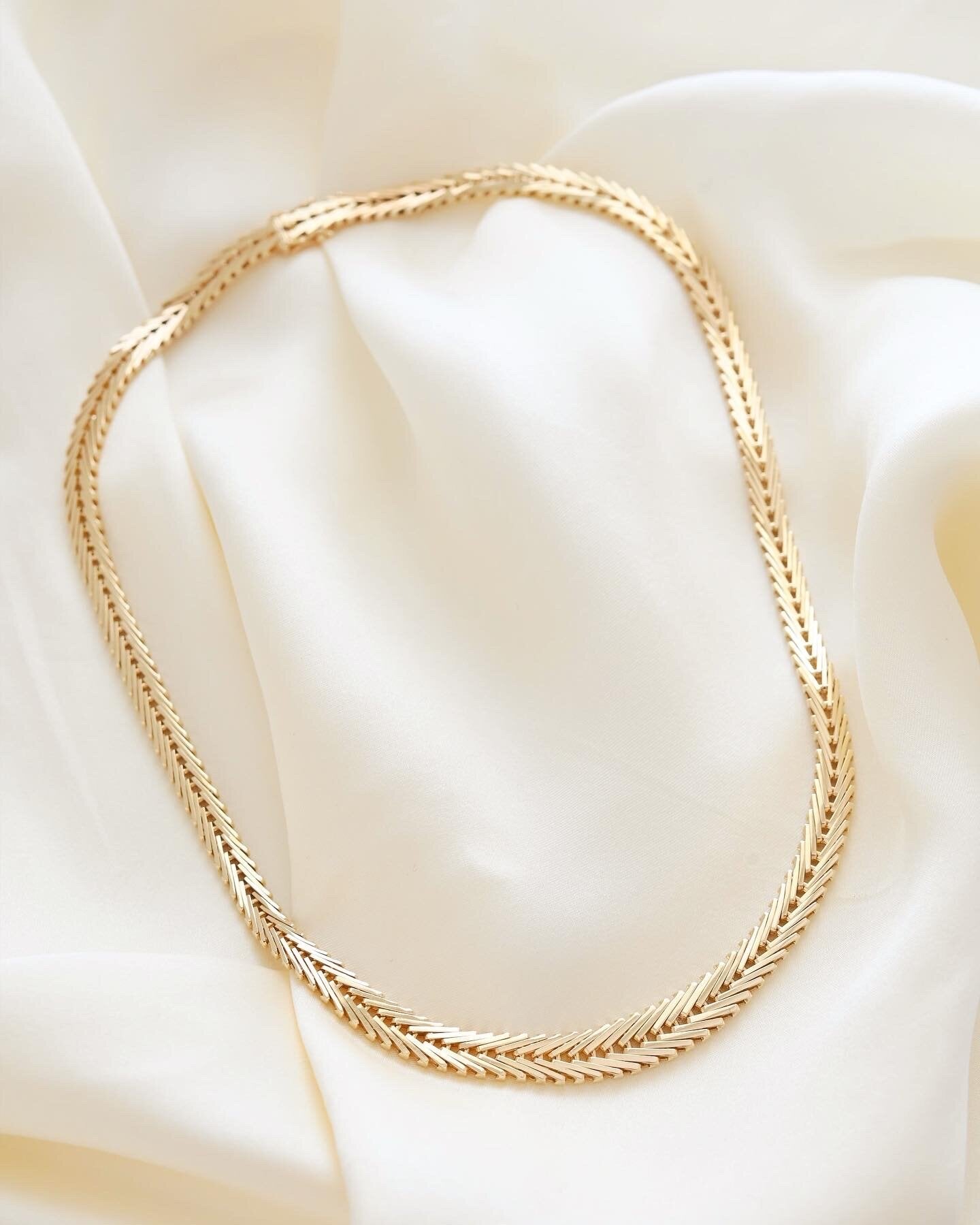 Gorgeous Danish Vintage Necklace 14K Gold