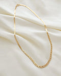 Perfect Swedish Vintage Stacking Curb Link Necklace 18K Gold 1960