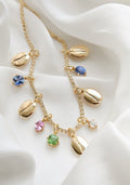OMJ FINE JEWELRY : Cotton Candy Charms All Natural Untreated Sapphire Diamond and Tourmaline 18K Gold
