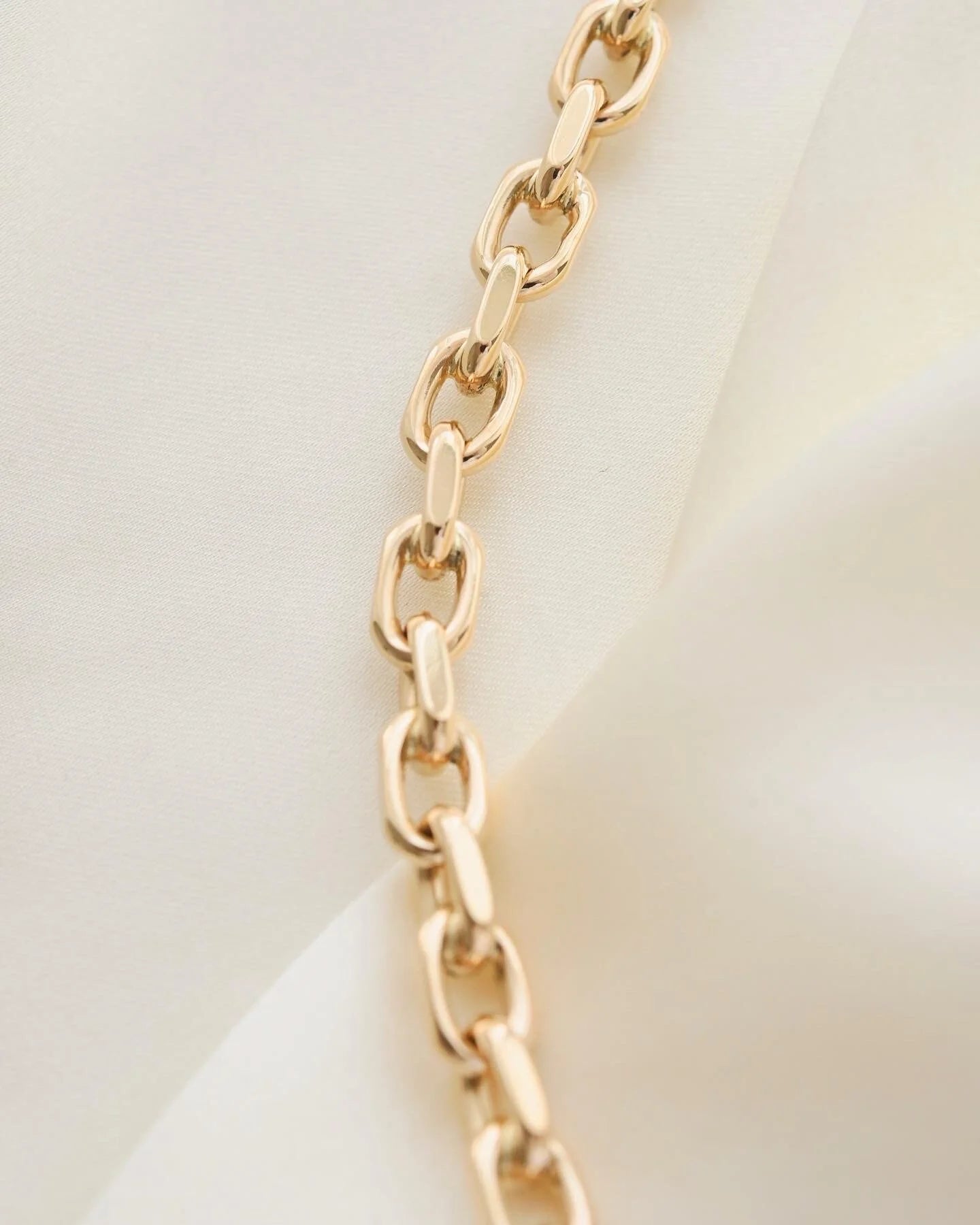 Stunning Danish Vintage Anchor Link Bracelet 14K Gold 1980