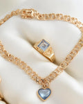 The Blue Collection 18K Gold Bracelet & Rings